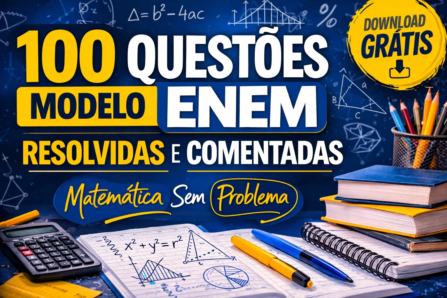 Capa do material das 100 Questões modelo ENEM